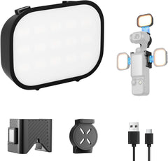 Magnetic LED Light for DJI Osmo Pocket 3, Rechargeable Mini Video Fill Light