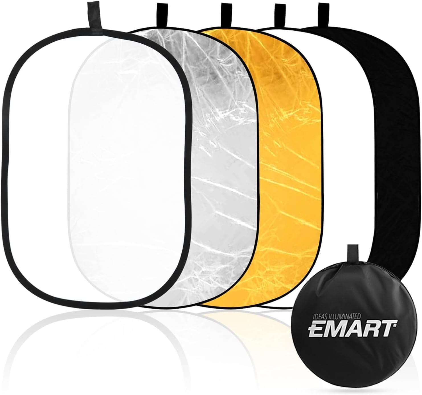 EMART 24インチ 5-in-1 ポータブル写真スタジオ マルチフォトディスク 折りたたみ式ライトリフレクター バッグ付き