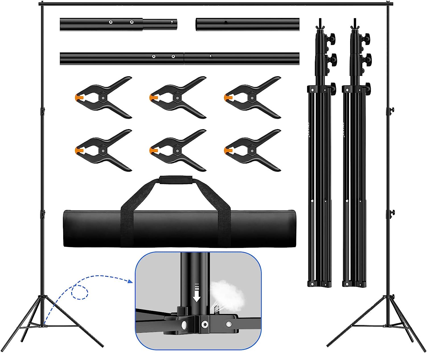 【Air Cushioned】Heavy Duty Backdrop Stand