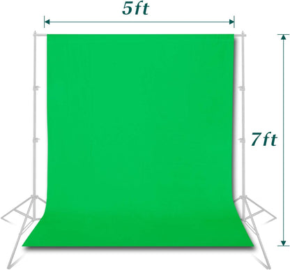 Emart 5x7ft Green Screen Backdrop, Polyester Wrinkle-Resistant Curtain Fabric