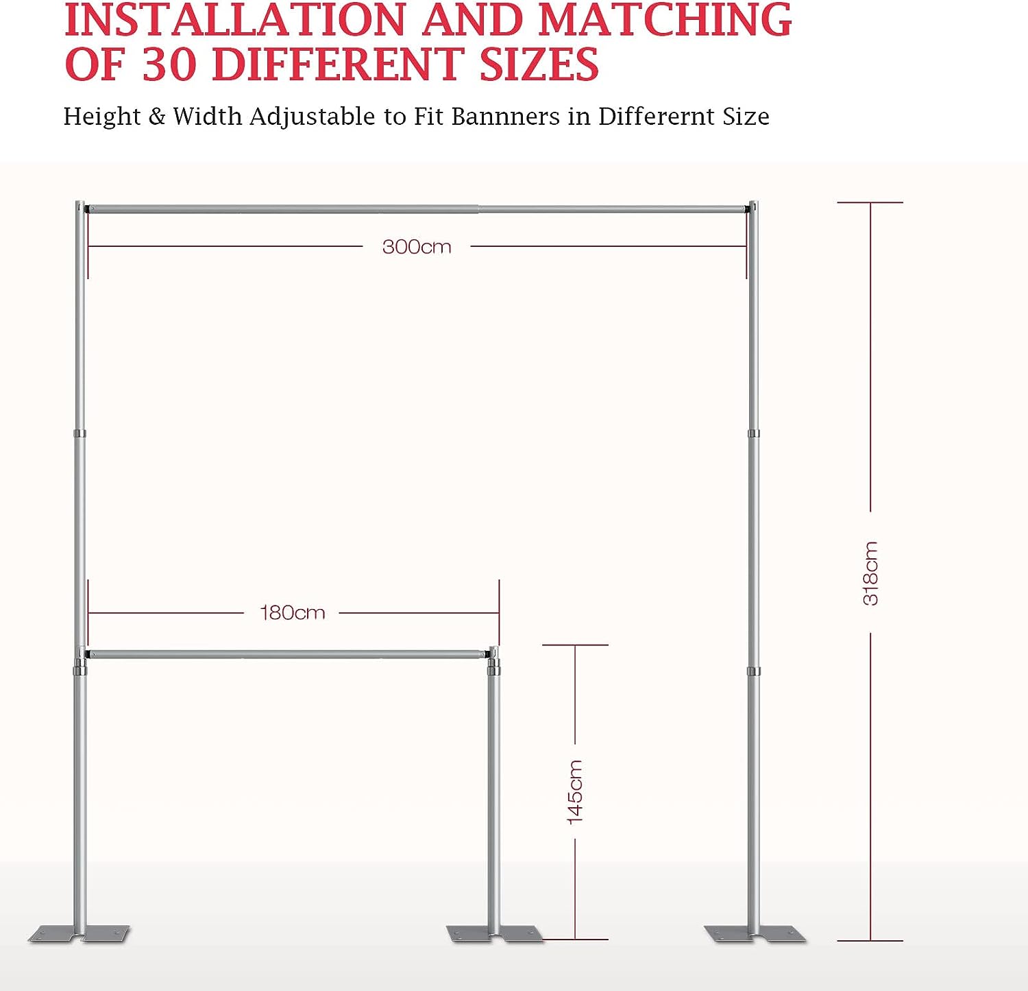 Drape Stand 10ftx10ft Pipe and Drape Stand Kit – EMART®| Expert on Backdrop Stand