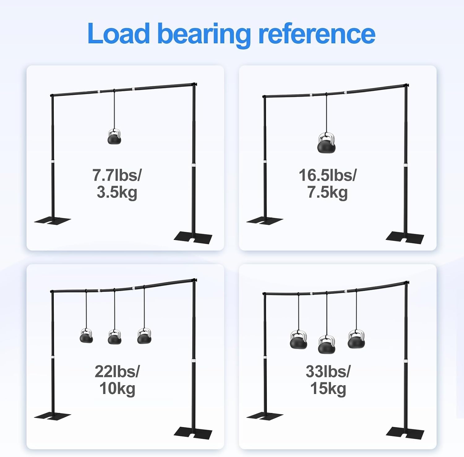 White Smoke EMART 10x10ft Heavy Duty Backdrop Stand, Pipe and Drape with Flat Base