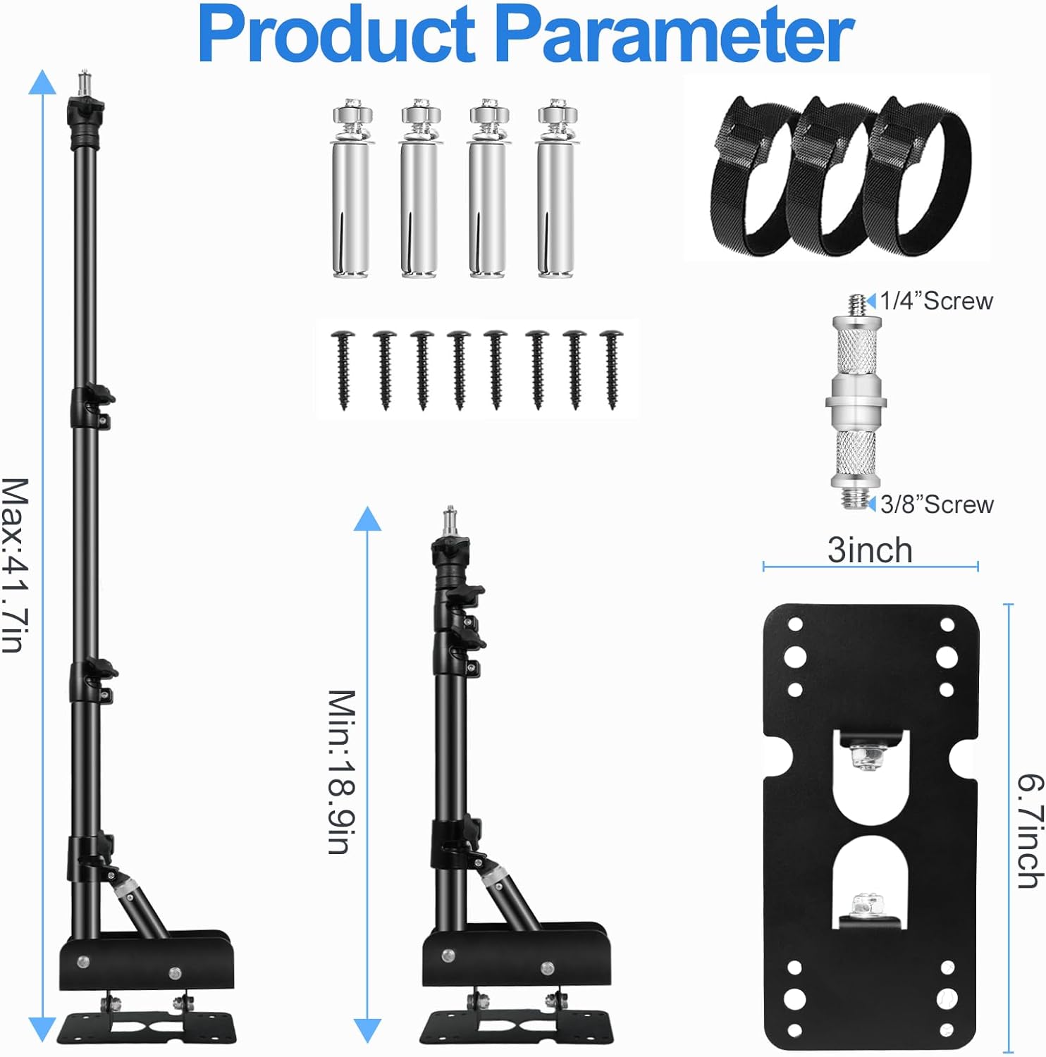 180°  Rotation Wall Mounting Triangle Boom Arm