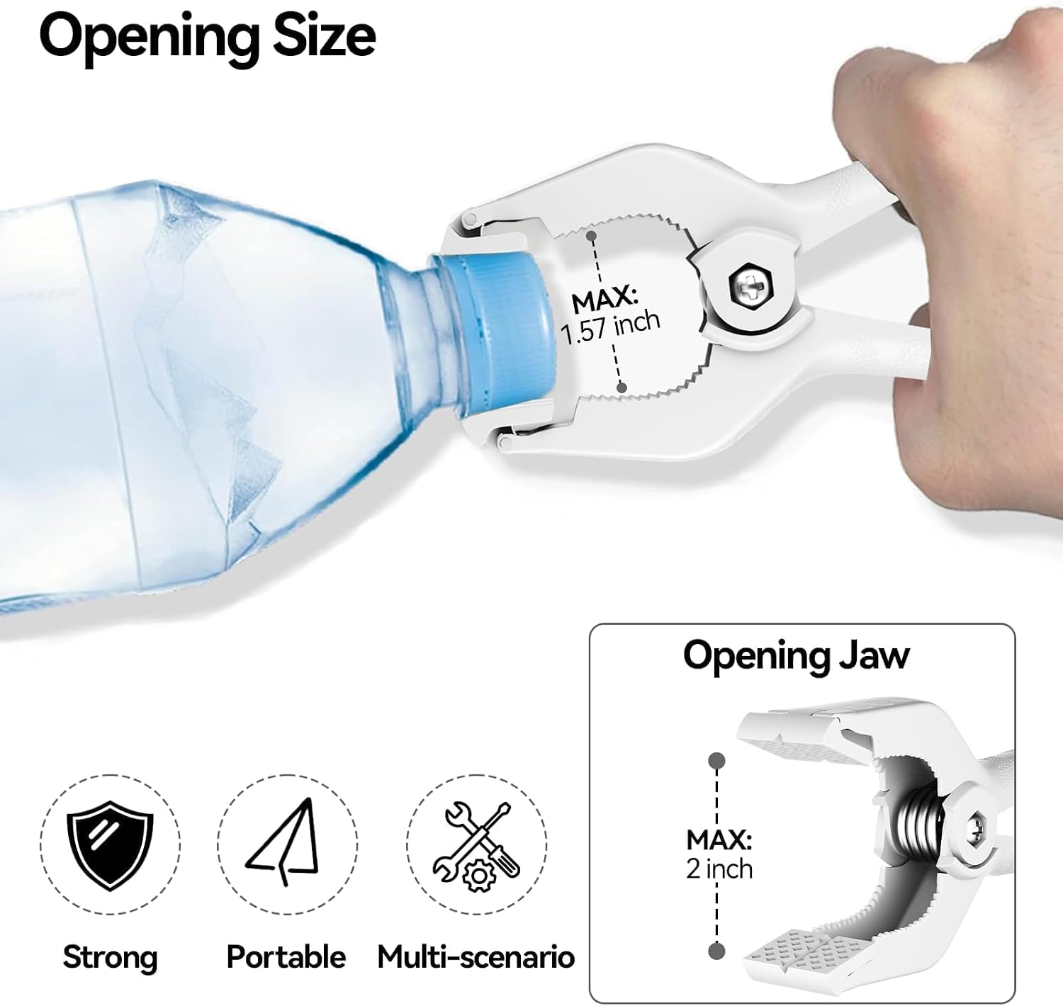 Heavy duty spring clamps in white, designed to be strong, portable, and suitable for multiple scenarios, with a maximum