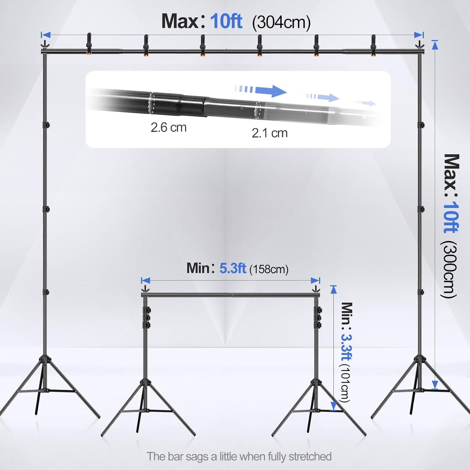 Flip Backdrop 10ftx10ft Pipe and Drape Stand Kit – EMART®| Expert on Backdrop Stand