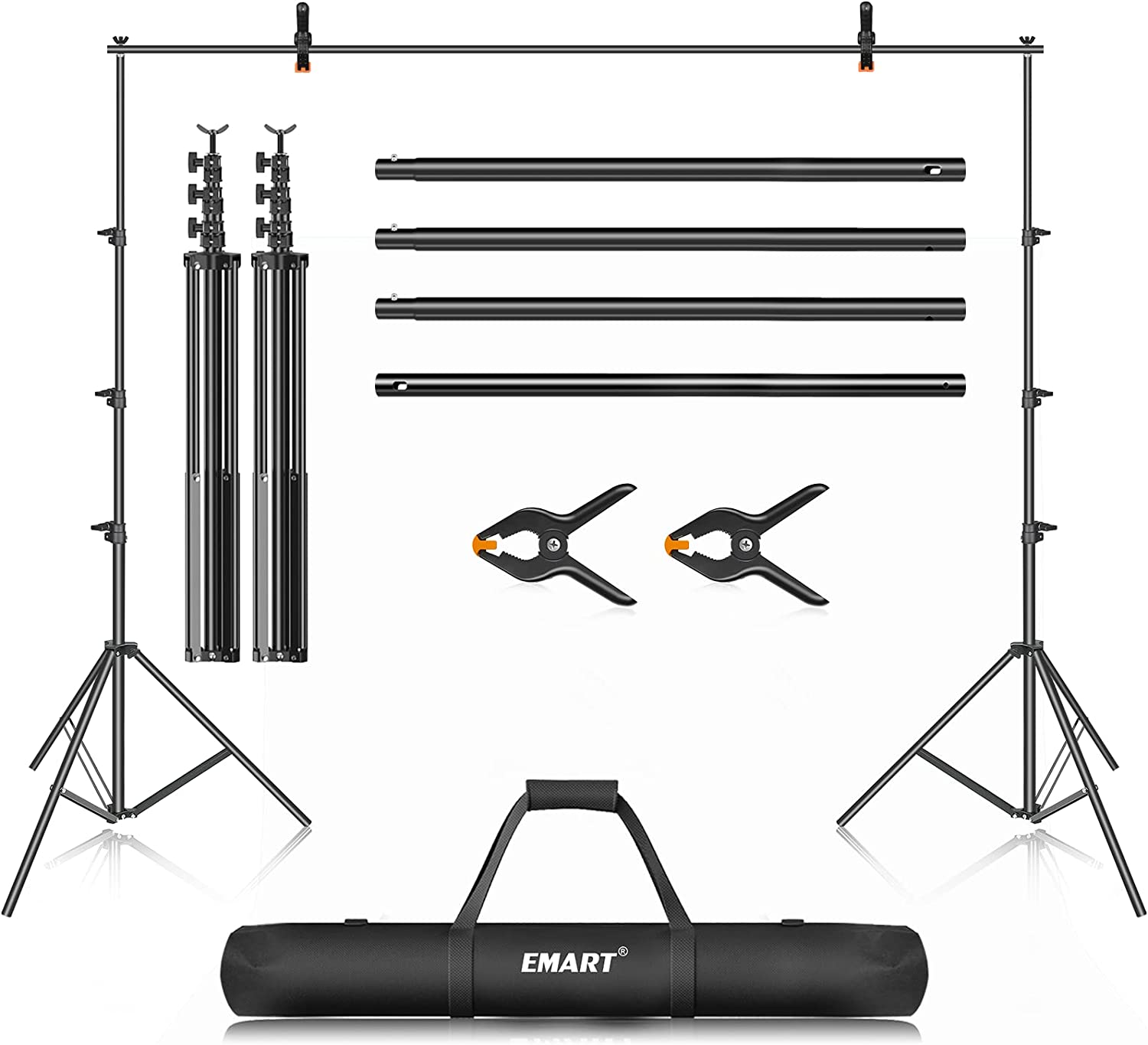 Light Weight Screw Knob Backdrop Stand With 4 Crossbars EMART light-weight-screw-knob-backdrop-stand-with-4-crossbars-emart