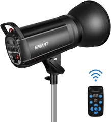 Emart 300W GN.54 5600K Professional Studio Flash Strobe Light Monolight with 2.4G Wireless Trigger and Modeling Lamp, Aluminum Alloy Construction for Indoor Model Photography and Portrait Photography