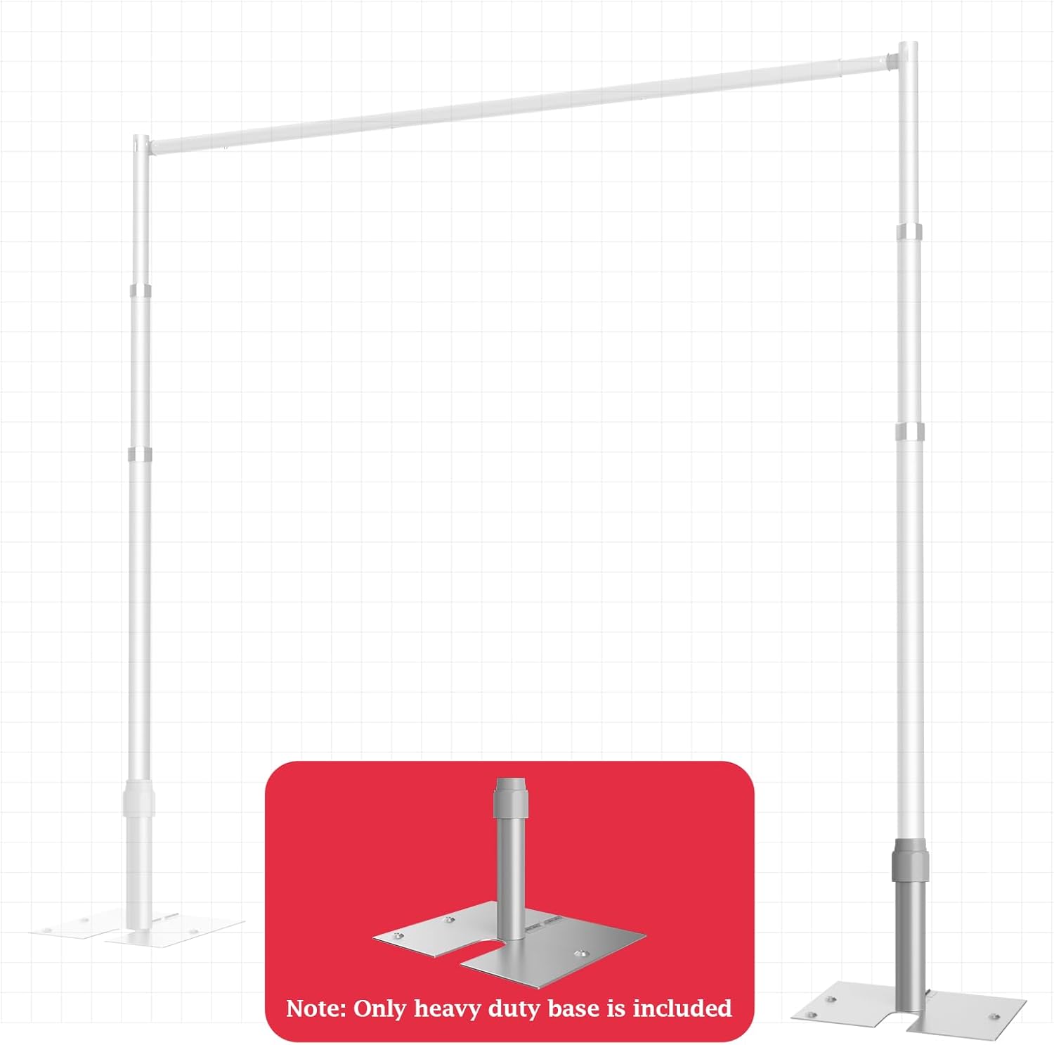 Pipe and Drape Stand Base, 14"x16", 10.3lbs