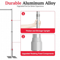 10x10Ft Heavy-Duty Pipe and Drape Stand Adjustable Photo Booth Frame Kit