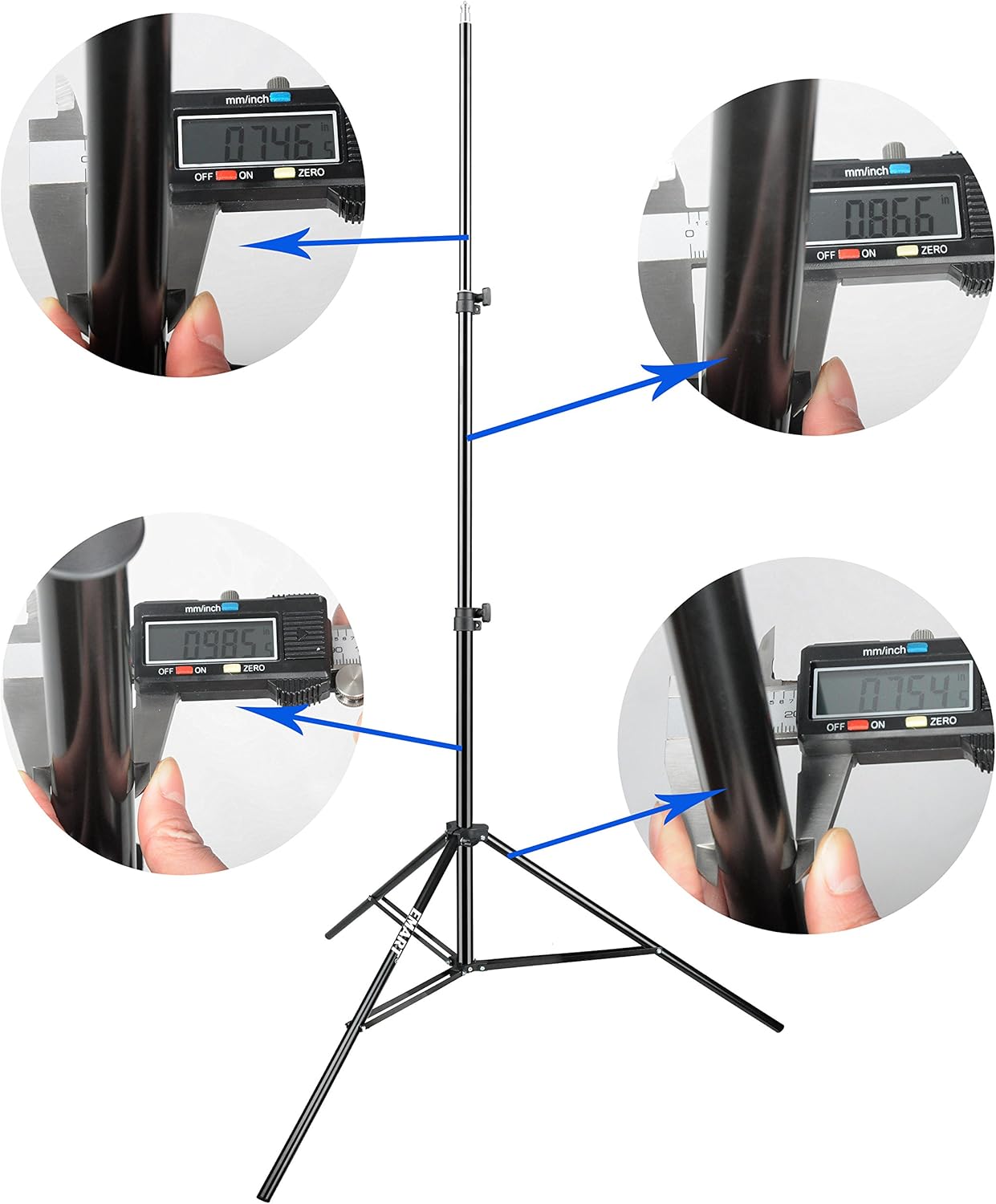 2-Pack 8.5 Ft Portable Photo Video Lighting Tripod Light Stand
