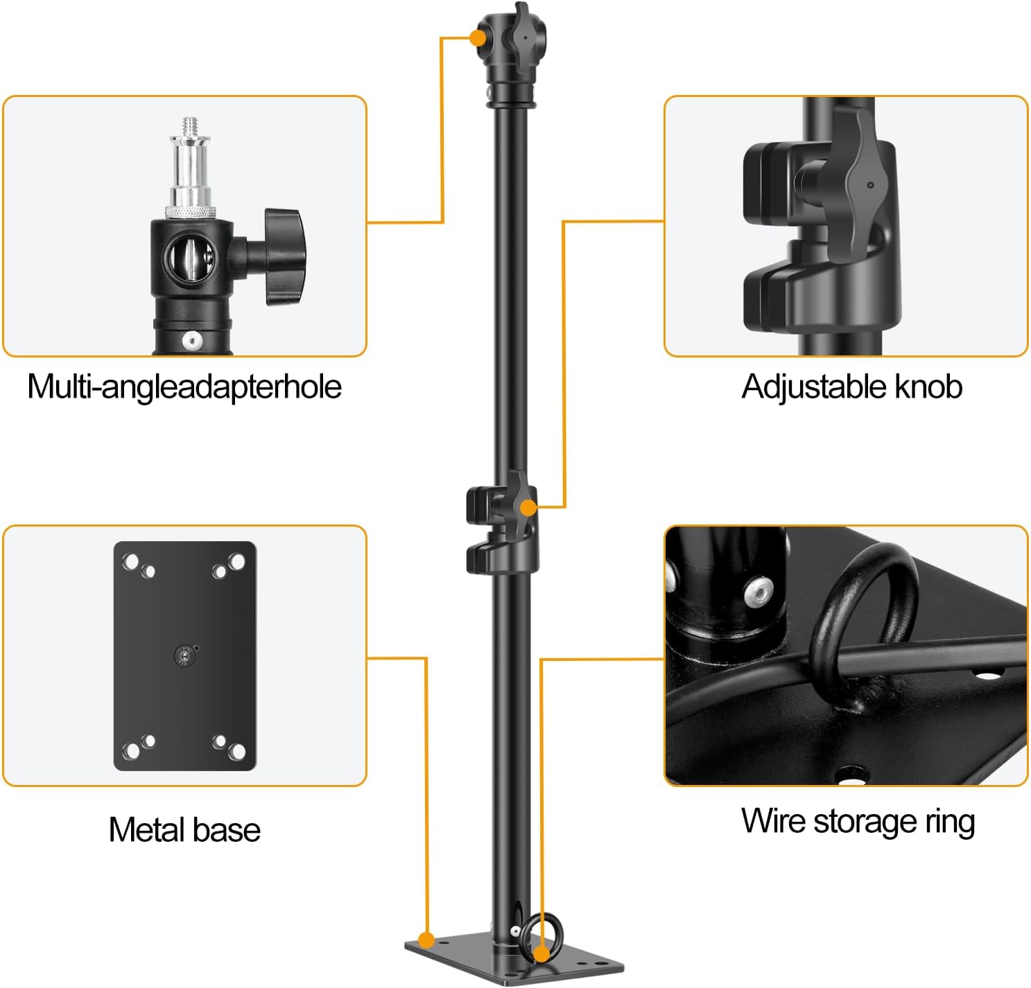 22" Camera Ceiling Adjustable Mounting Boom Arm