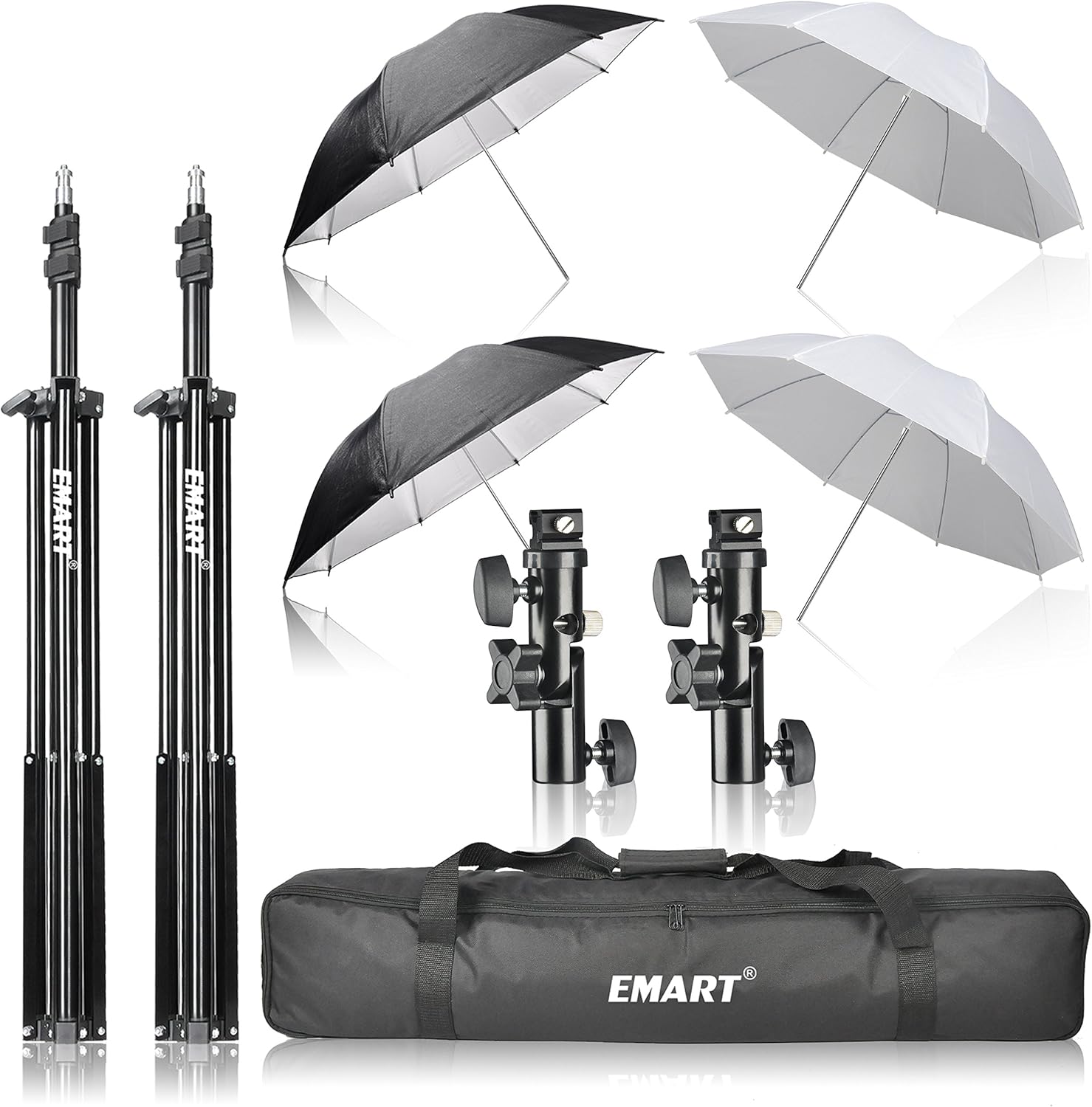 33 inch Reflective Photography Umbrella with Adjustable Light Stand