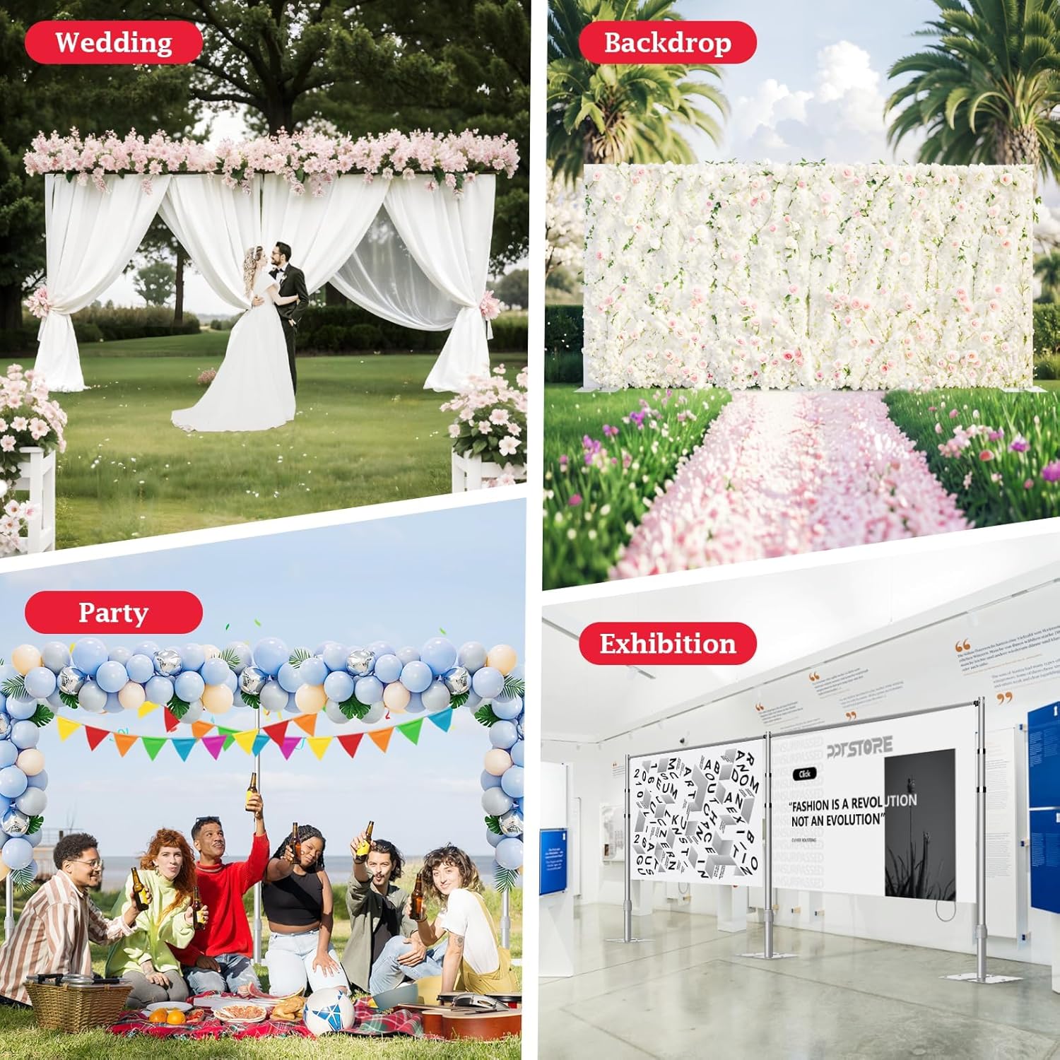 10ftx20Ft Pipe and Drape Photo Background Support Kit