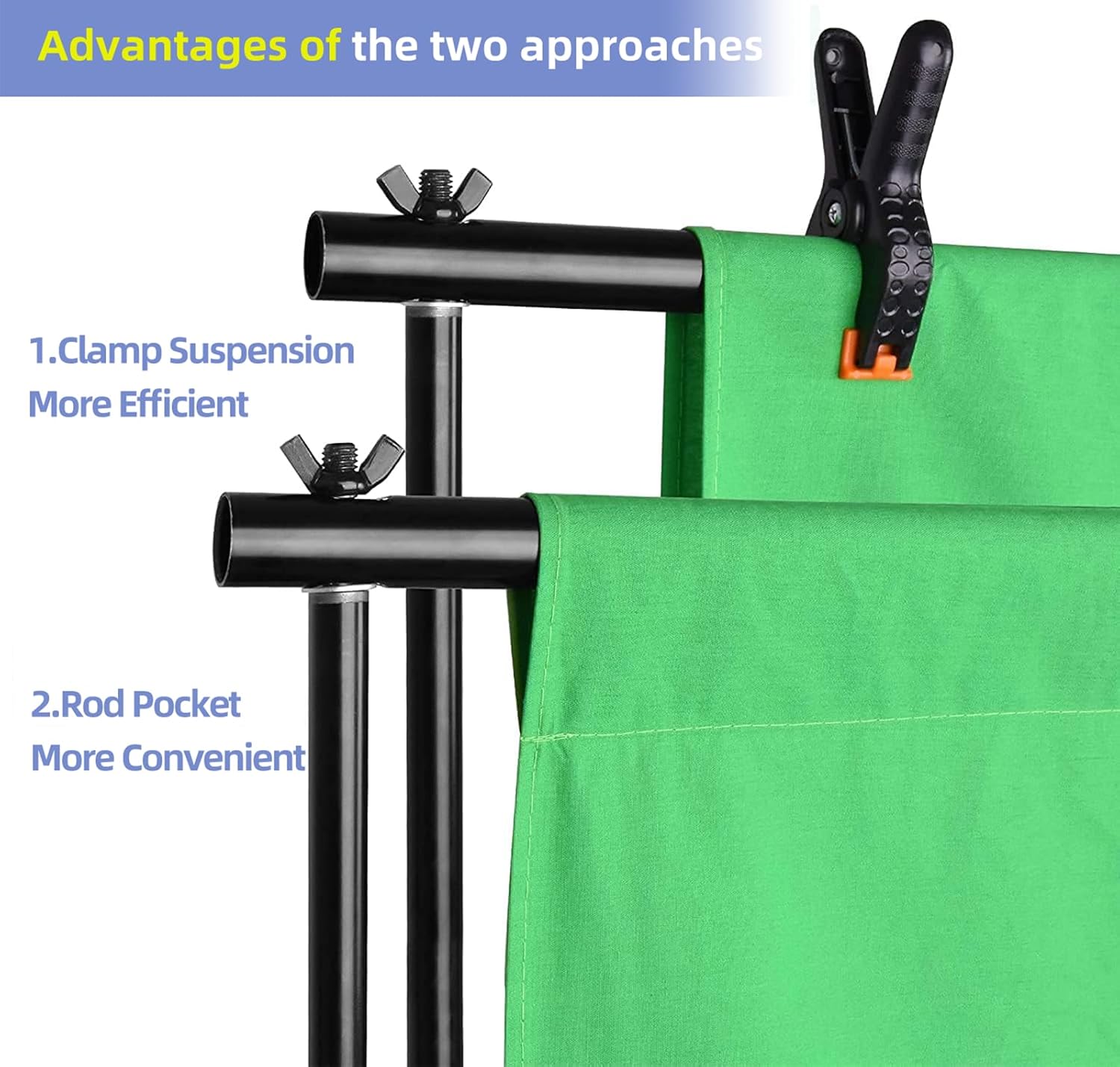 8.5x10Ft  Photography Backdrop Stand Kit with 3 Polyester Backgrounds