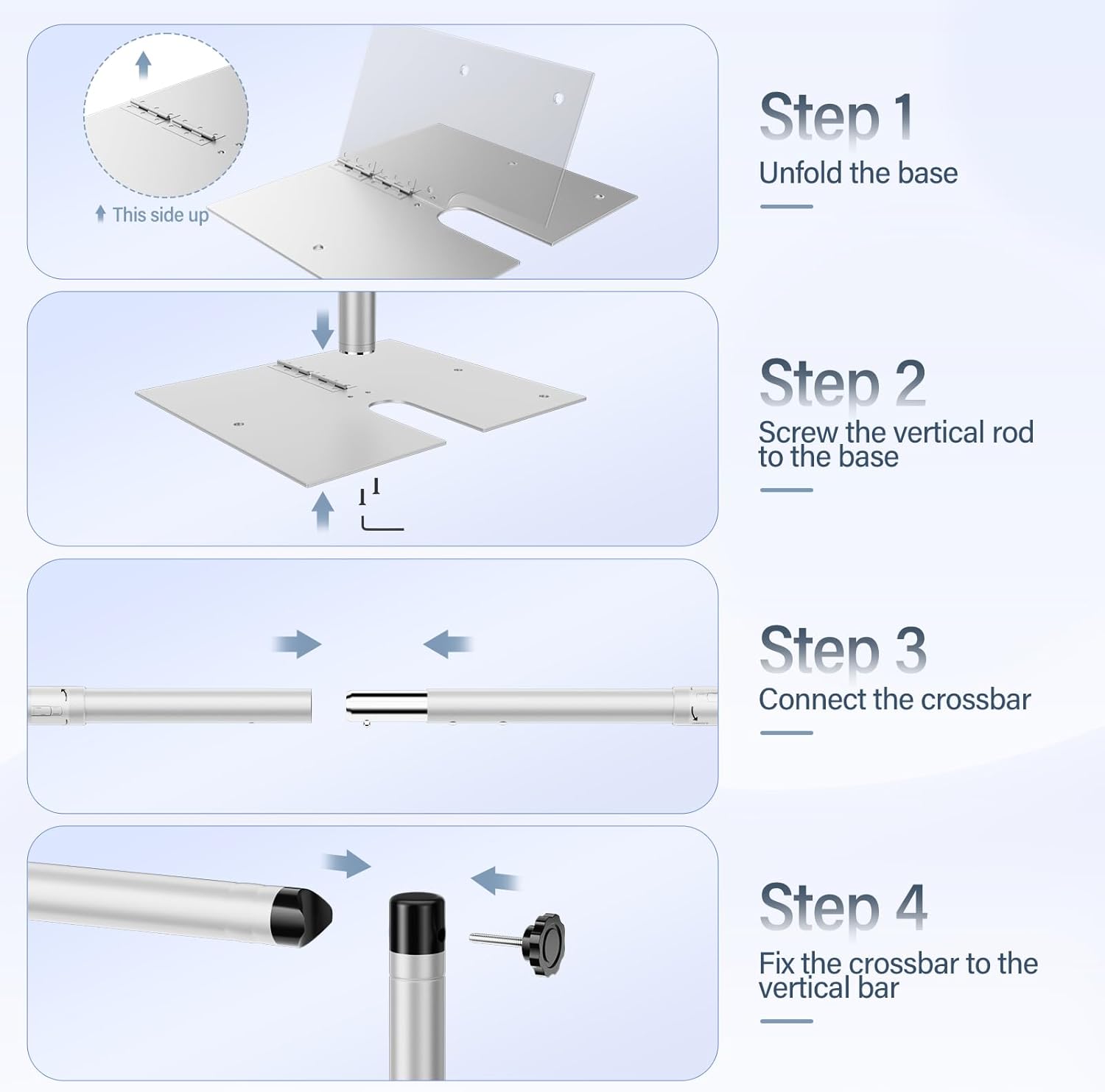 Heavy Duty Pipe and Drape Adjustable Backdrop Stand Kit-Silver