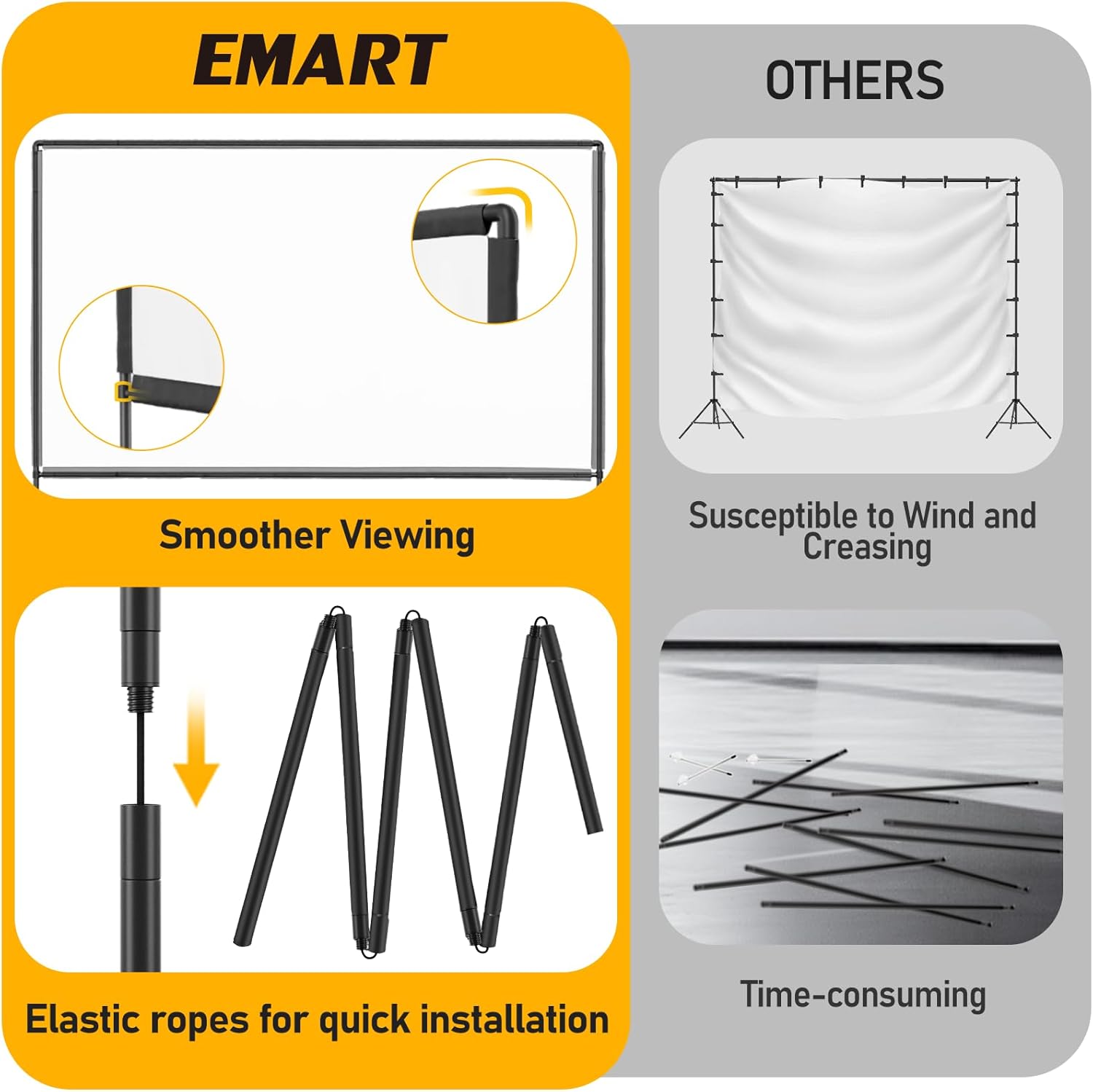 EMART Outdoor Projector Screen with Stand