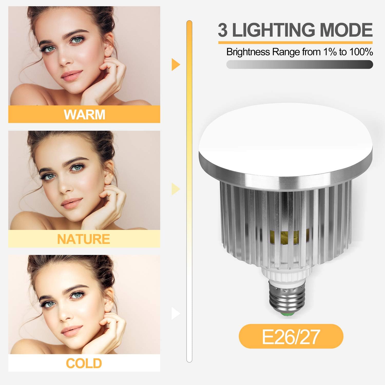 プロ用写真撮影リモコン LED 電球 - 2 個