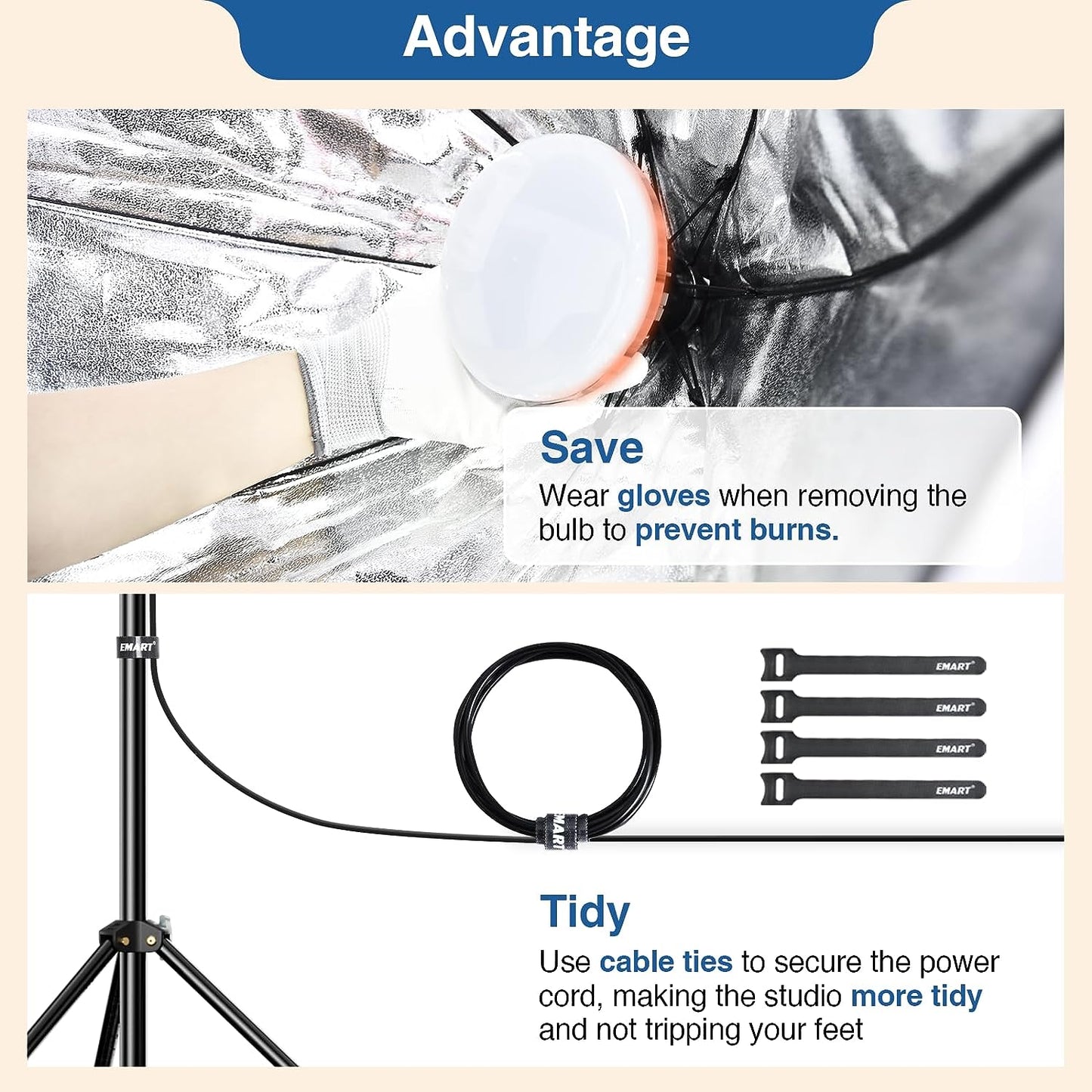25.5" Soft Box Lights Kit with 2x135W Remote Controlled LED Bulb