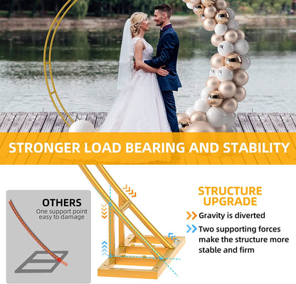 EMART 6.5x7.8FT Gold Round Backdrop Stand, Double Tubes Circle Balloon Arch Frame, Metal Flower Arch Stand for Wedding - EMART INTERNATIONAL, INC (Official Website)
