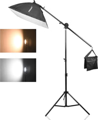 45W Dimmable Overhead Softbox Led Boom Arm Hairlight