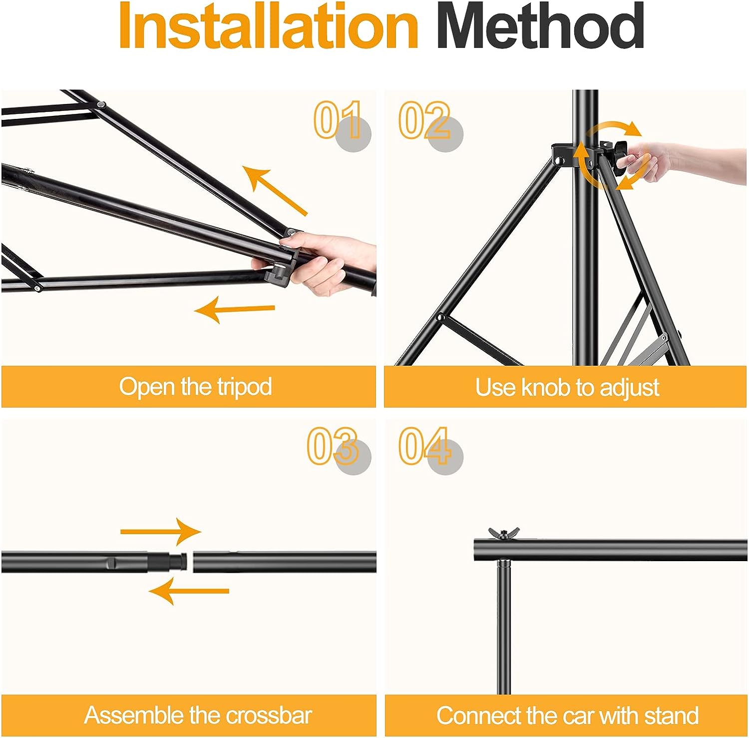 Photo Video Studio 9.2 x 10 ft Heavy Duty Background Stand System