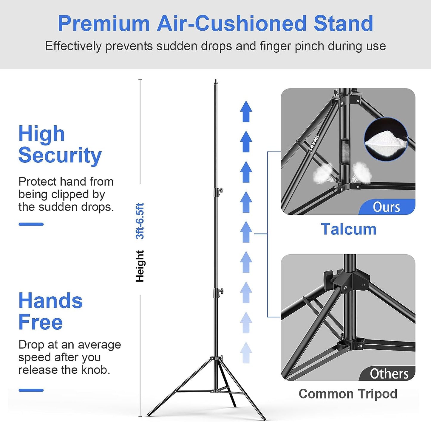【Air Cushioned】Heavy Duty Backdrop Stand