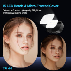 Magnetic LED Light for DJI Osmo Pocket 3, Rechargeable Mini Video Fill Light