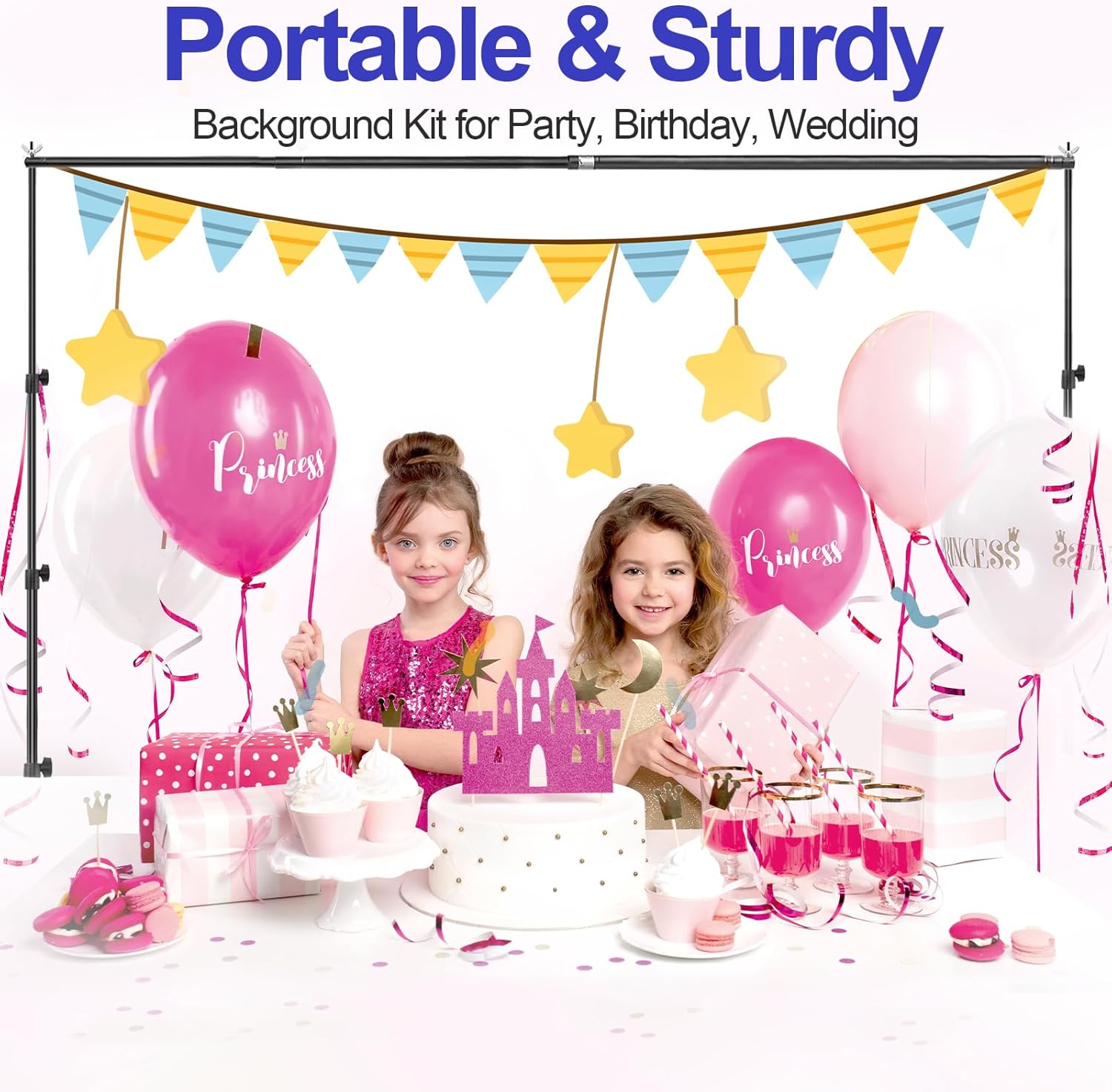 10x10FT Lockable Heavy Duty Backdrop Stand Kit