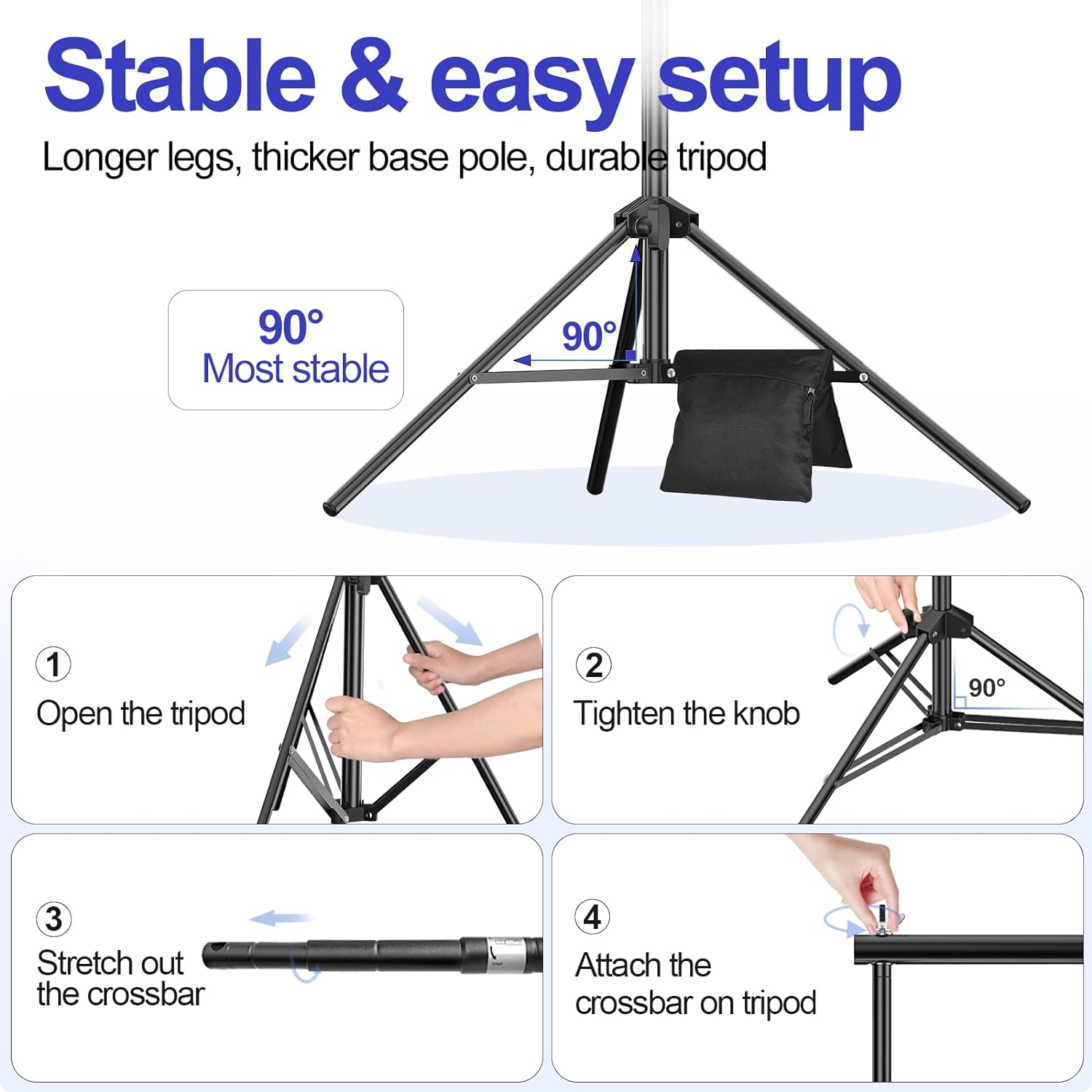 10x10FT Lockable Heavy Duty Backdrop Stand Kit