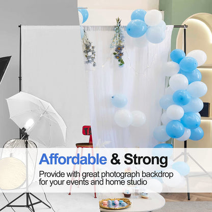 【Light Weight】 Flip-Lock Design Backdrop Stand with 2 Cross Bars