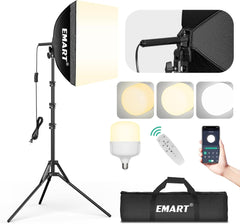 16"x16" Pull Softbox, 50W 3000K-6000K LED Bulb with Remote/APP Control