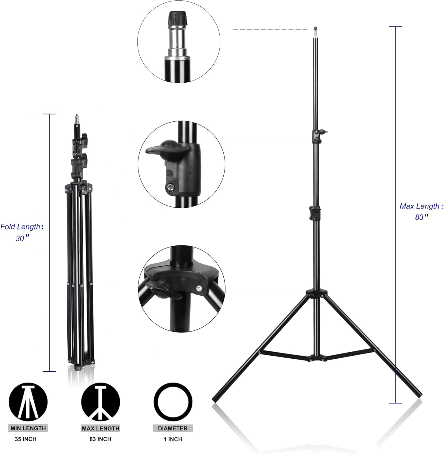 45W Dimmable Overhead Softbox Led Boom Arm Hairlight