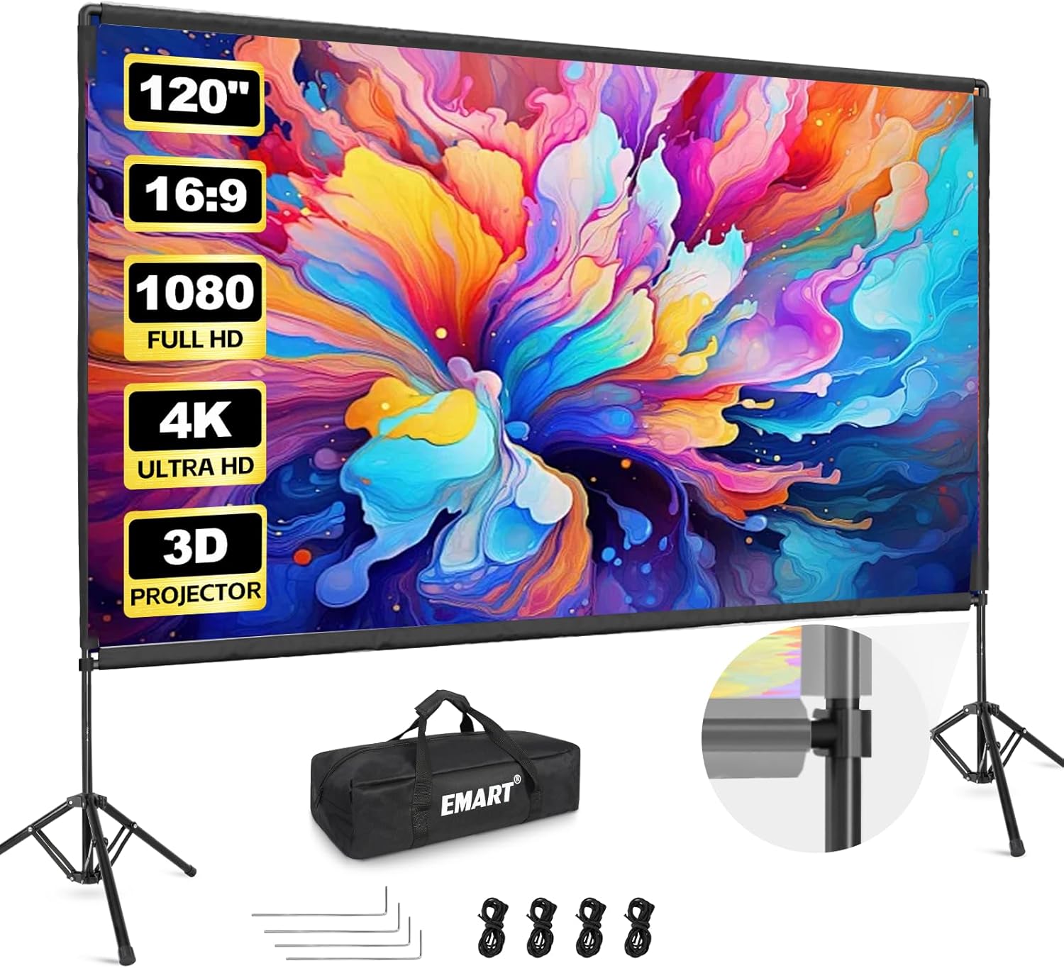 EMART Outdoor Projector Screen with Stand