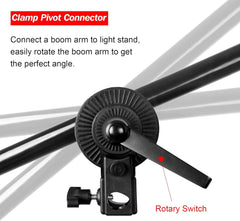 45W Dimmable Overhead Softbox Led Boom Arm Hairlight