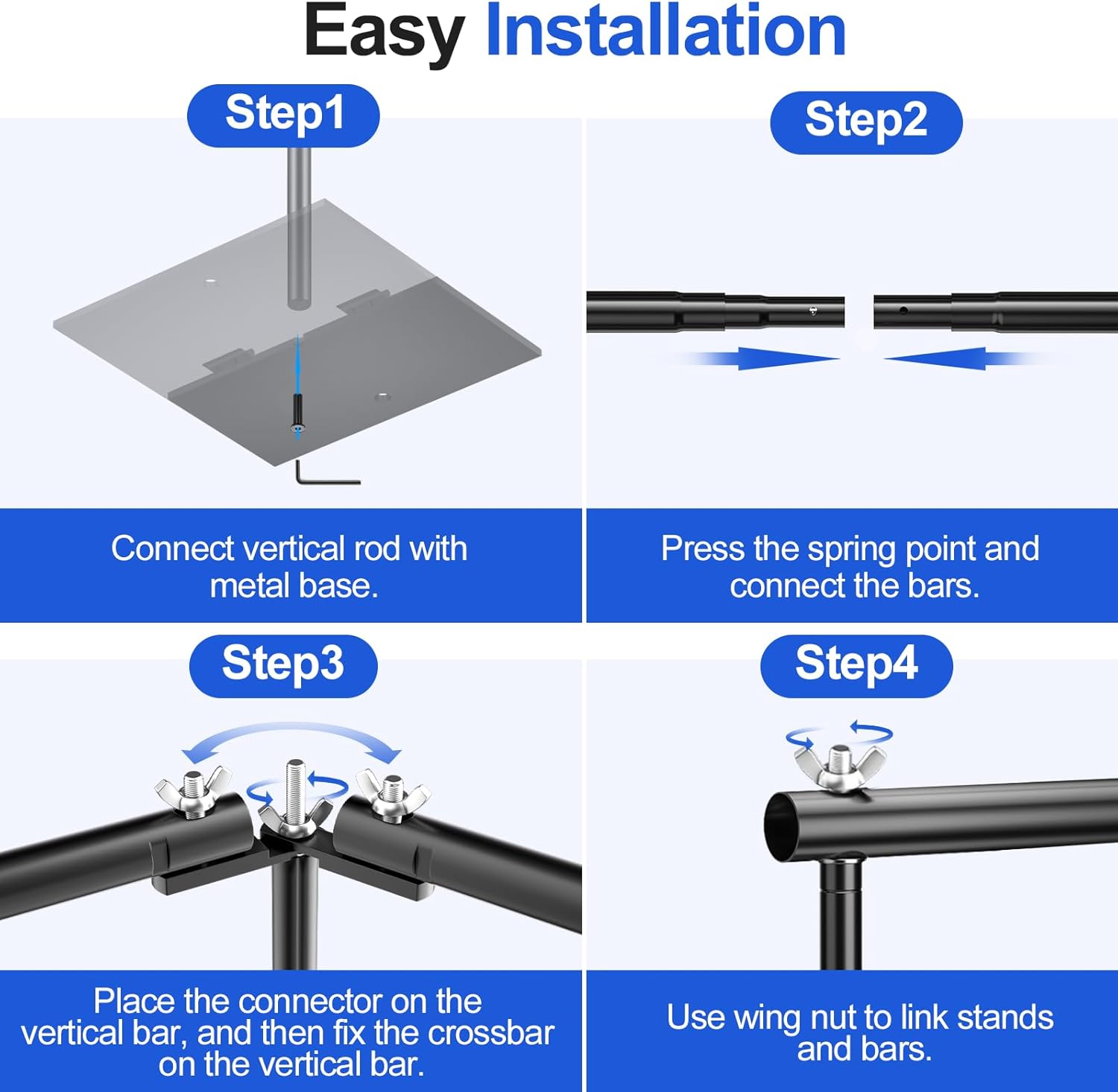 8.5x10ft Square Pipe and Drape Background Frame Kit