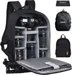 EMART Camera Backpack Bag Small, Professional Camera Bag with Waterproof Rain Cover