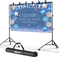 Backdrop Stand with Wheels - Movable Photo Backdrop Frame