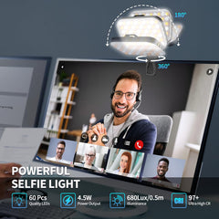60 LED Selfie Light for iPhone, Protable Clip Light for Phone Camera