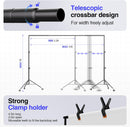 Backdrop Stand with Wheels - Movable Photo Backdrop Frame