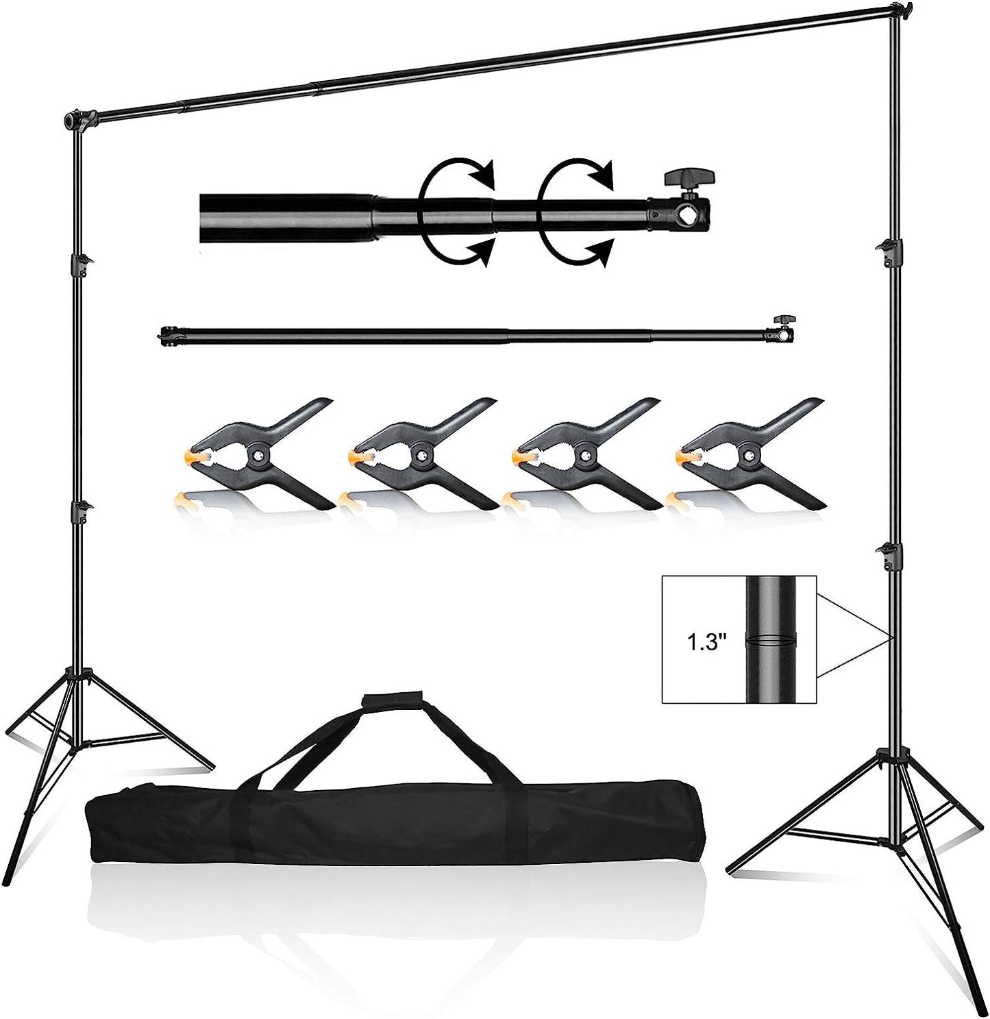 10 x 10 ft Heavy Duty Backdrop Support System Kit