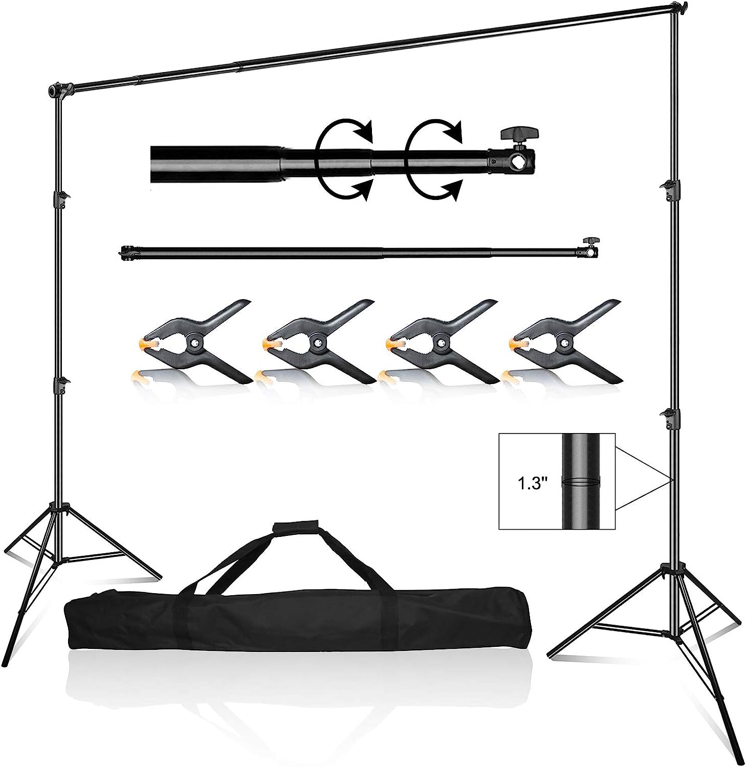 10 x 10 ft Heavy Duty Backdrop Support System Kit