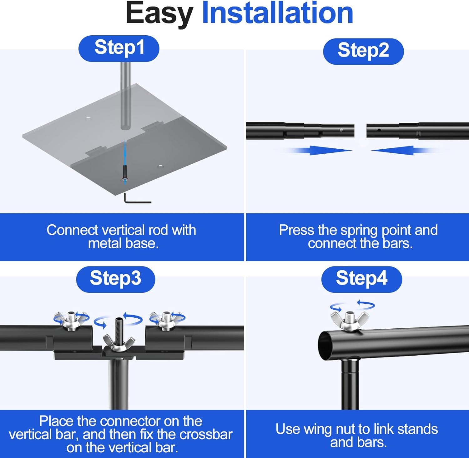 Large Heavy Duty Backdrop Stand Kit