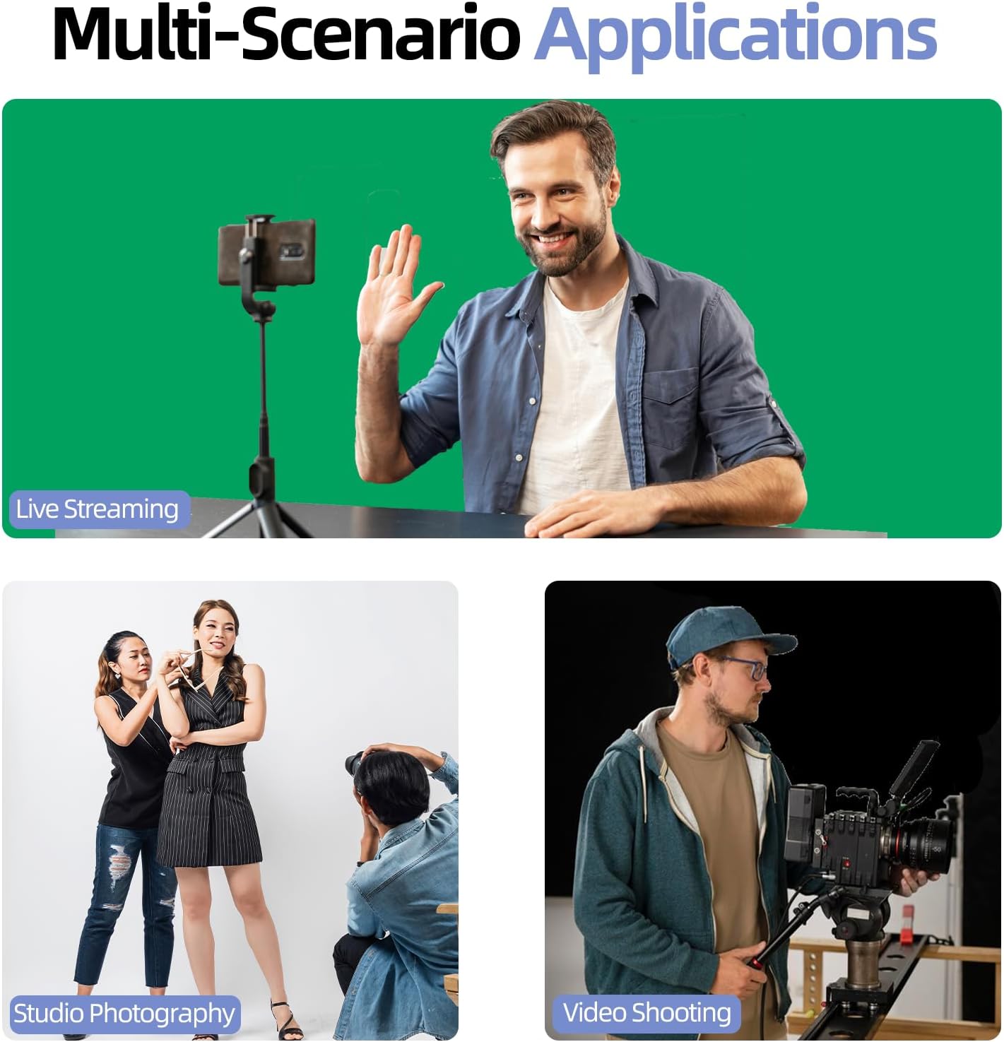 8.5x10Ft  Photography Backdrop Stand Kit with 3 Polyester Backgrounds