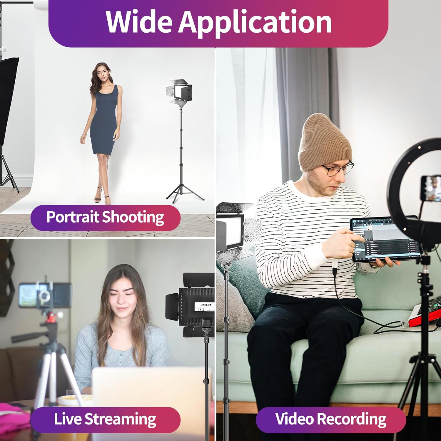 LED Photography Studio Light Kit