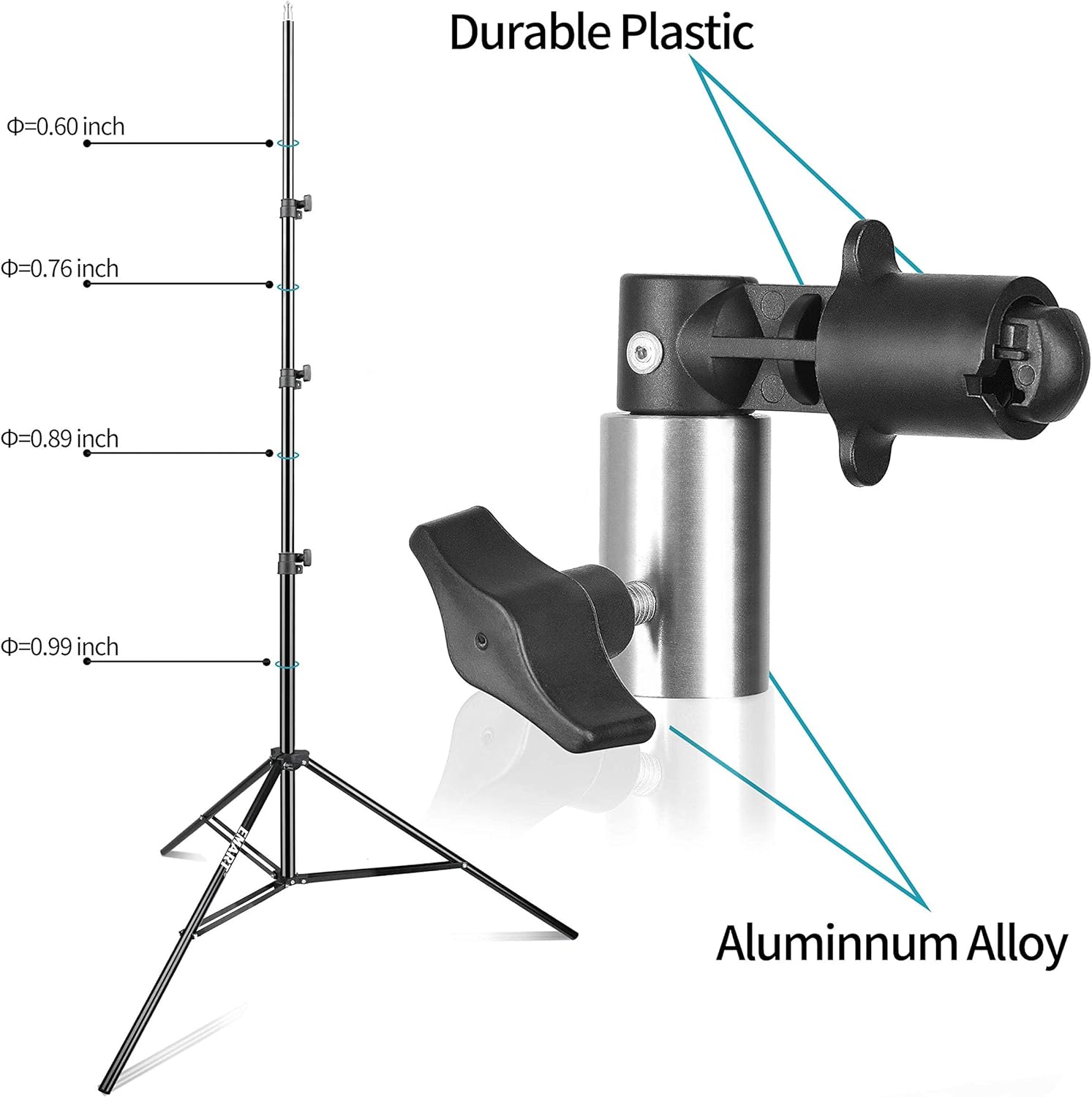 8.5FT Photography Reflector Disc Holder Clip with Light Stand