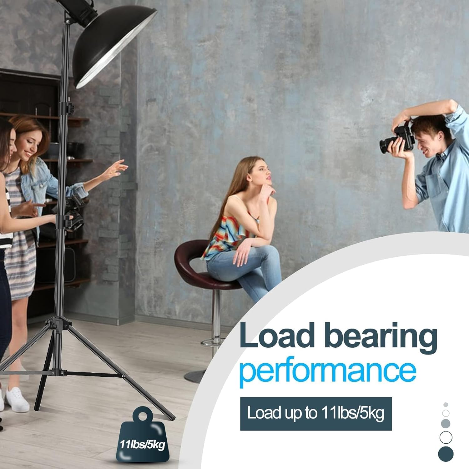 7 Ft Portable Photo Video Tripod Stand with Carry Case - 2 Pack