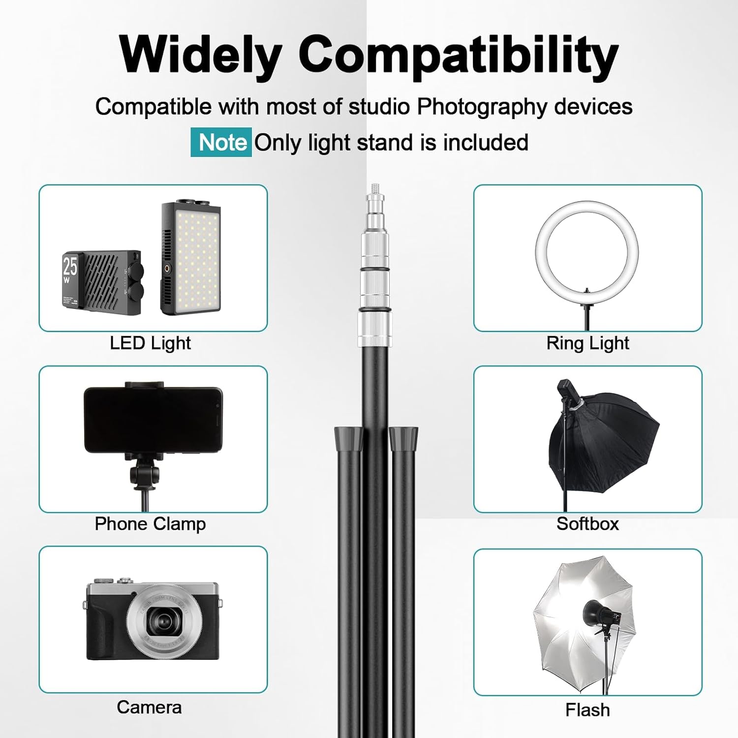 2.8-8.5Ft Adjustable Reverse Folding  Light Stand