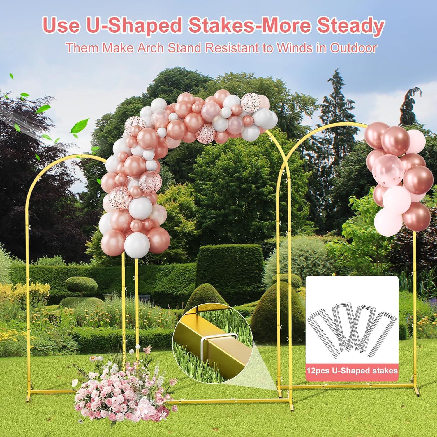 Metal Gold Balloon Arch Stand