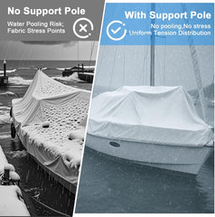 EMART Adjustable Boat Cover Support Pole with Metal Tripod Base