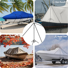 EMART Adjustable Boat Cover Support Pole with Metal Tripod Base